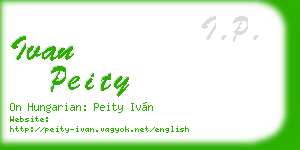 ivan peity business card